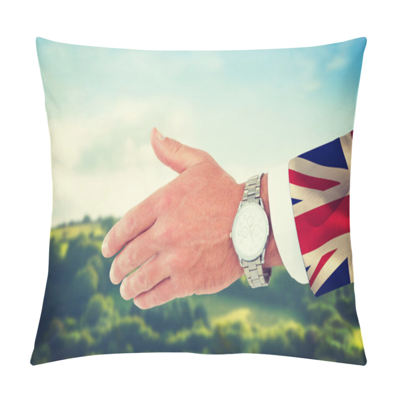 Personality  Businessman In Suit Clenching Fists Pillow Covers