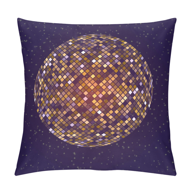 Personality  Disco Party Abstract Sphere Ball On Seamless Background Trendy Style Transparent Glow Neon Light Effect Vector Illustration Pillow Covers