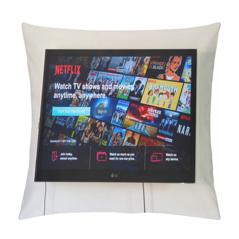 Personality  Netflix Sign In Page On LG TV. Pillow Covers