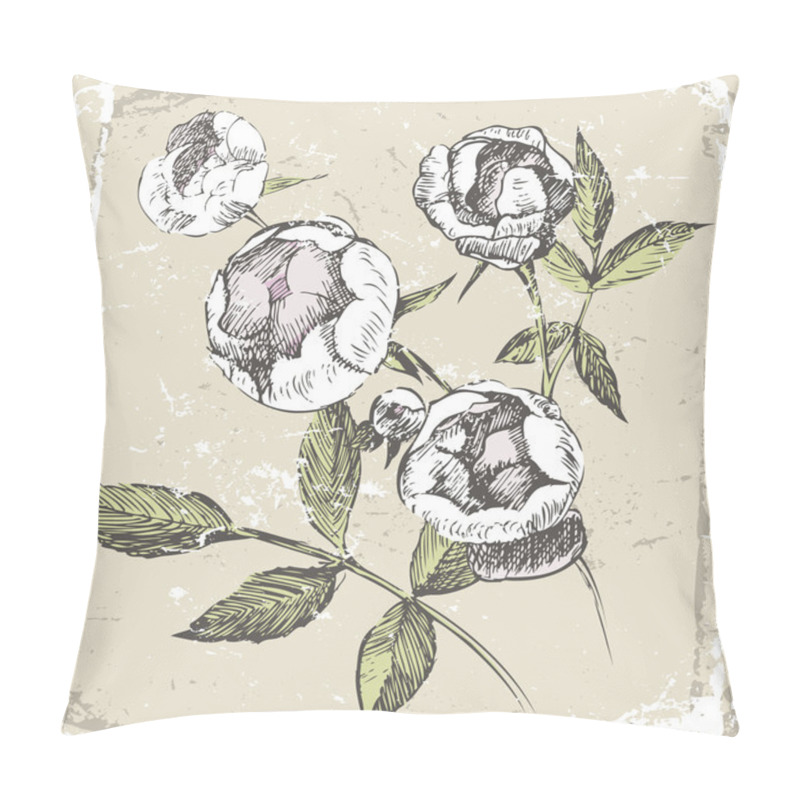 Personality  Hand Drawn Roses Pillow Covers