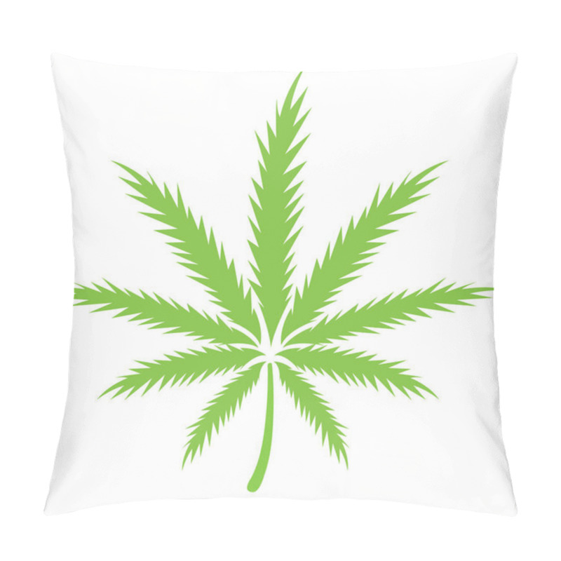 Personality  Cannabis Leaf Vector Icon On White Background Pillow Covers