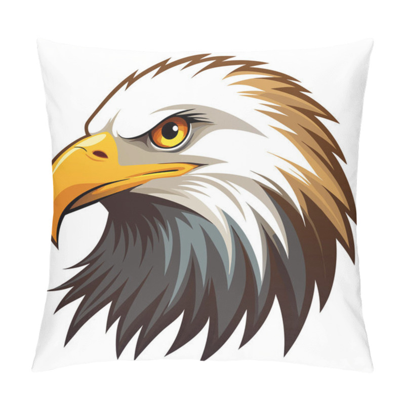 Personality  Detailed Feathered Eagle Vector Design Pillow Covers