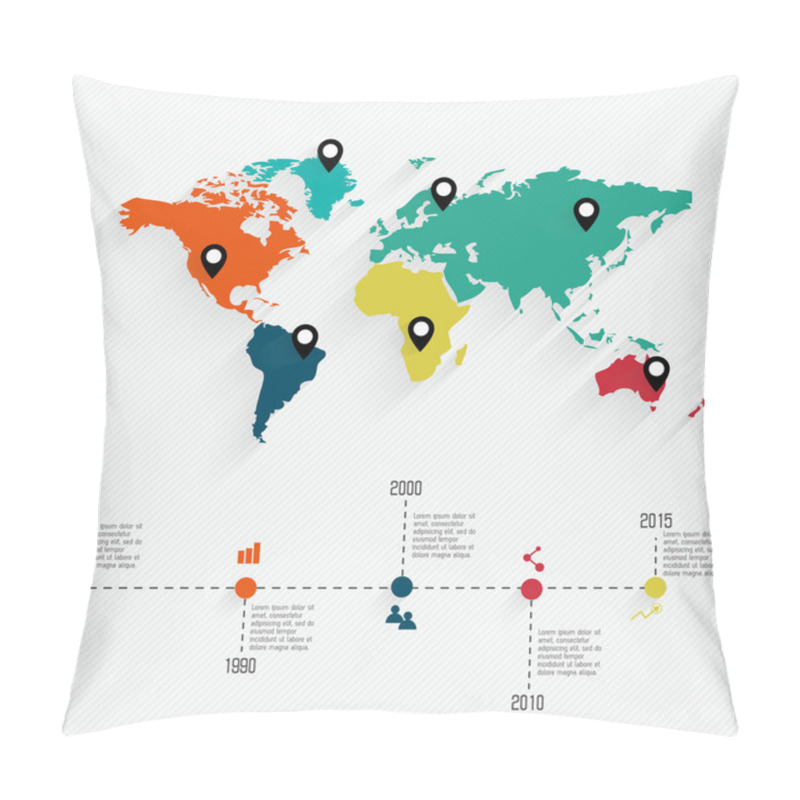 Personality  Map Info Graphic Pillow Covers