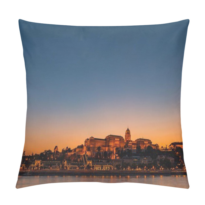 Personality  Danube And Castle Hill With Buda Castle, Blue Hour, Budapest, Hungary, Europe Pillow Covers