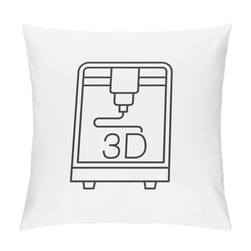 Personality  3D Printing Line Icon Pillow Covers