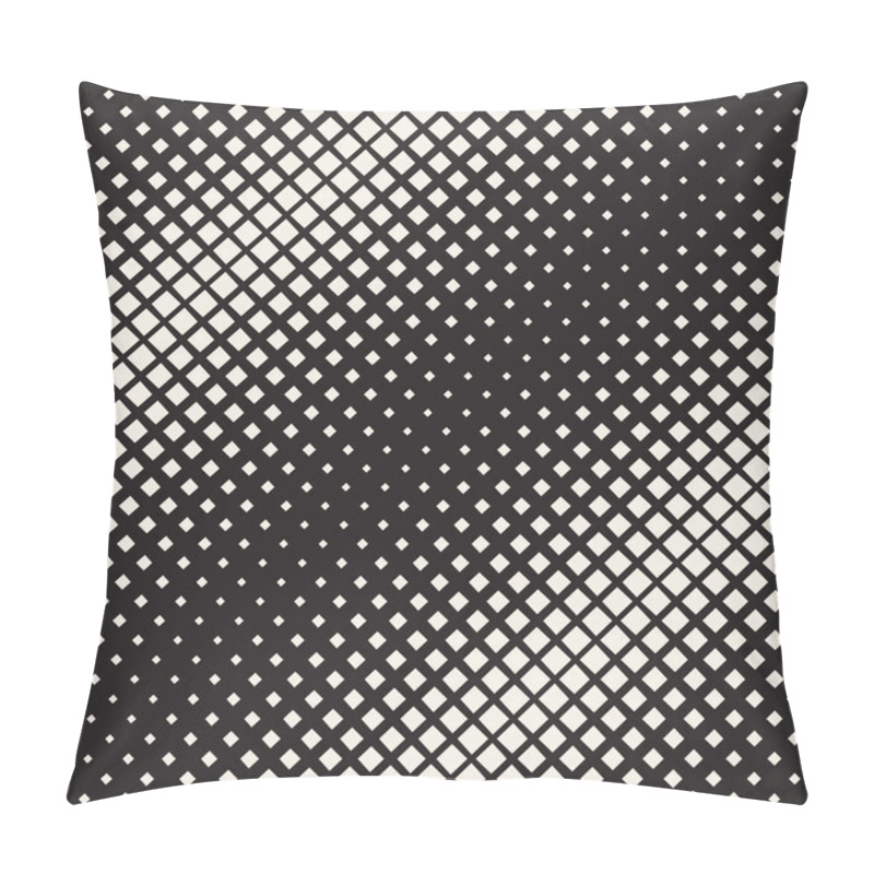 Personality  Vector Seamless Rhombus Diagonal Halftone Geometric Grid Pattern Pillow Covers