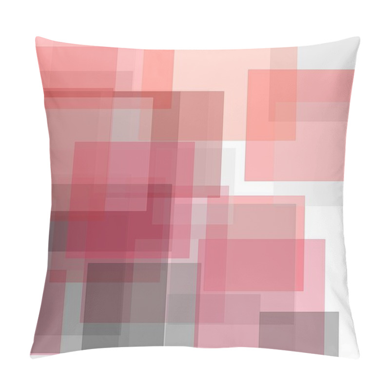 Personality  Abstract Minimalist Red Grey Illustration With Squares Useful As A Background Pillow Covers