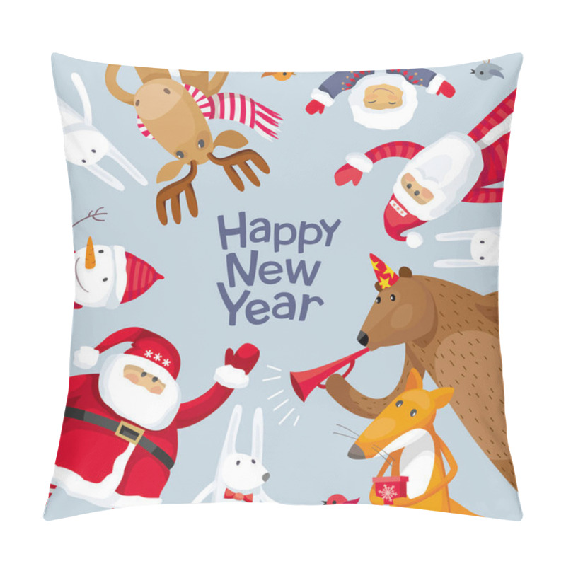 Personality  Merry Christmas Vector Image Pillow Covers