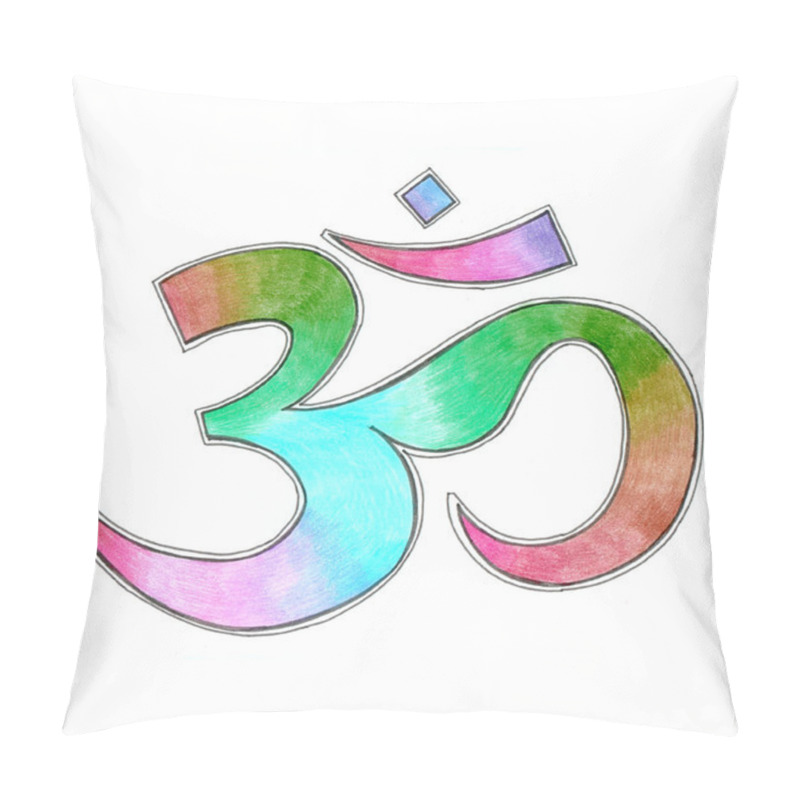 Personality  Ohm. Om Aum Symbol. Pillow Covers