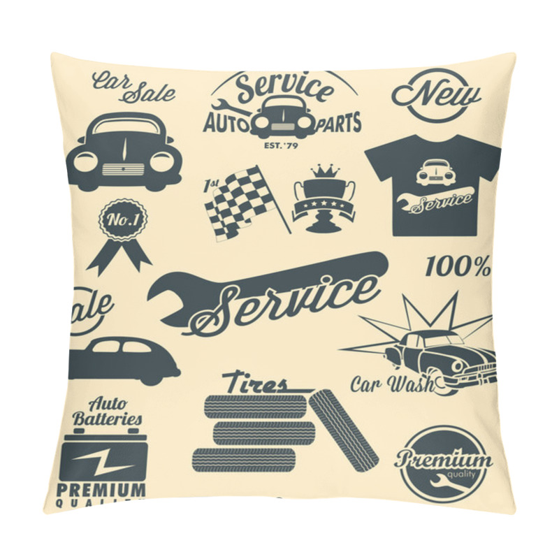 Personality  Car Icons And Labels Pillow Covers