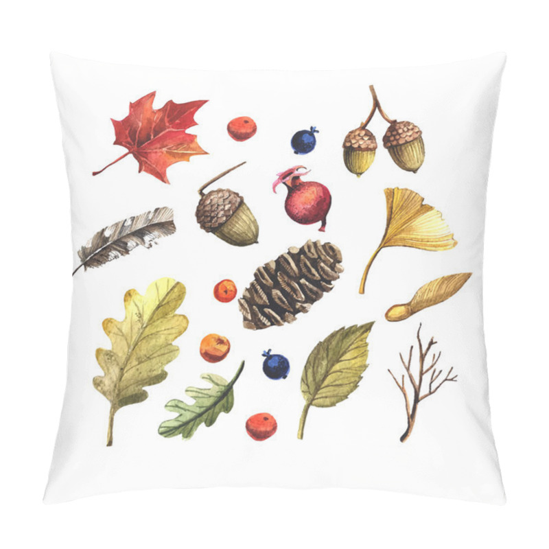 Personality  Leaves, Pine Cones, Acorns And Berries Pillow Covers