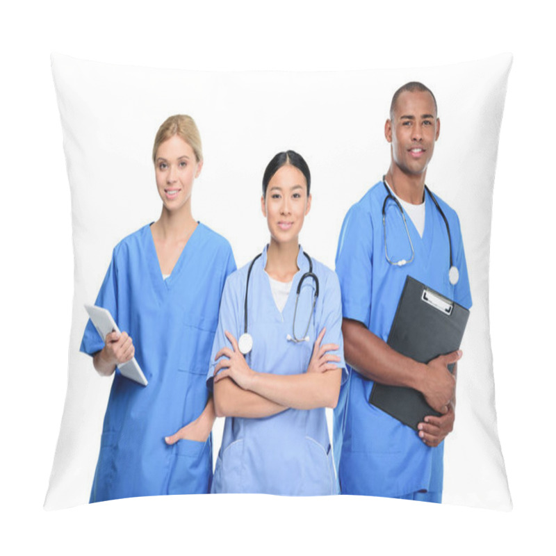 Personality  Surgeons With Clipboard And Digital Tablet Pillow Covers