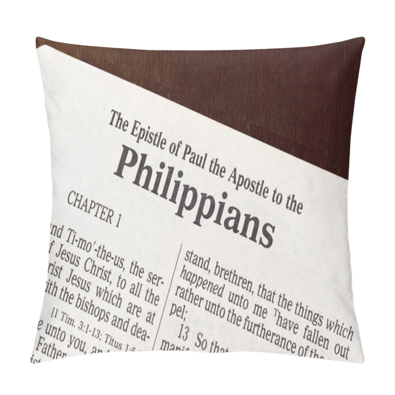 Personality  This Is The King James Bible Translated In 1611.  There Is No Copyright.  Title Page For The Letter To The Philippian Pillow Covers