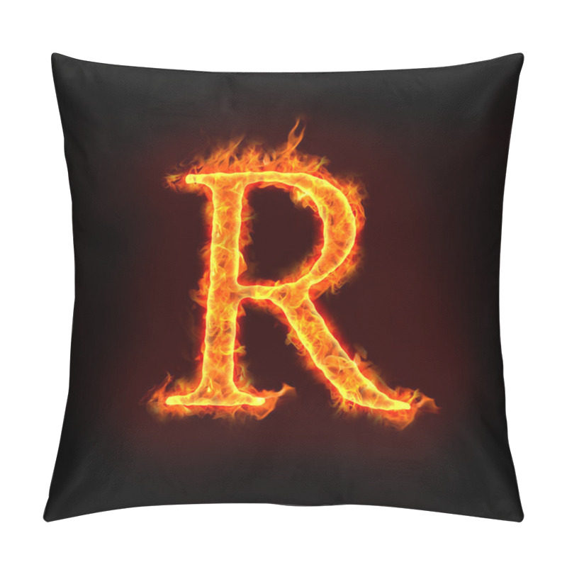 Personality  Fire Alphabets, R Pillow Covers