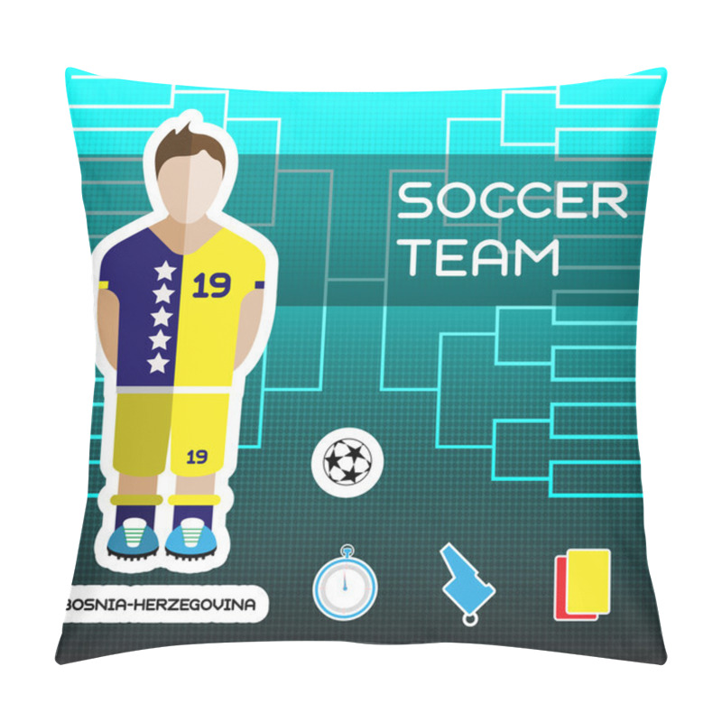 Personality  Bosnia And Herzegovina Soccer Team Pillow Covers