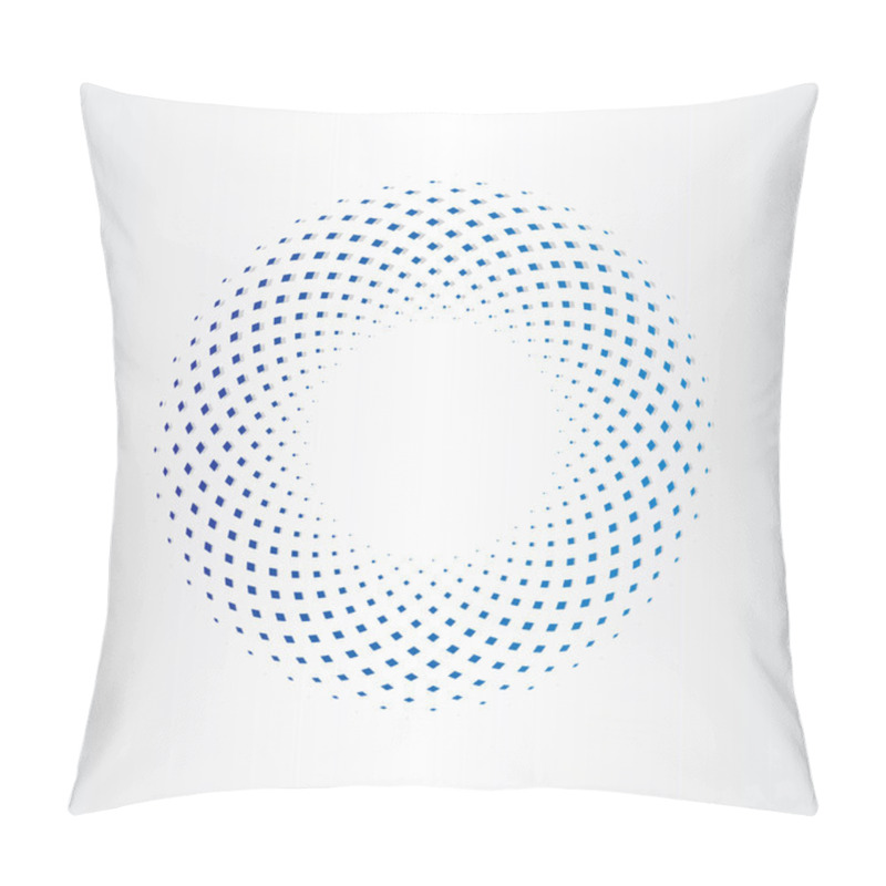 Personality  Halftone Circle With Squares Pillow Covers