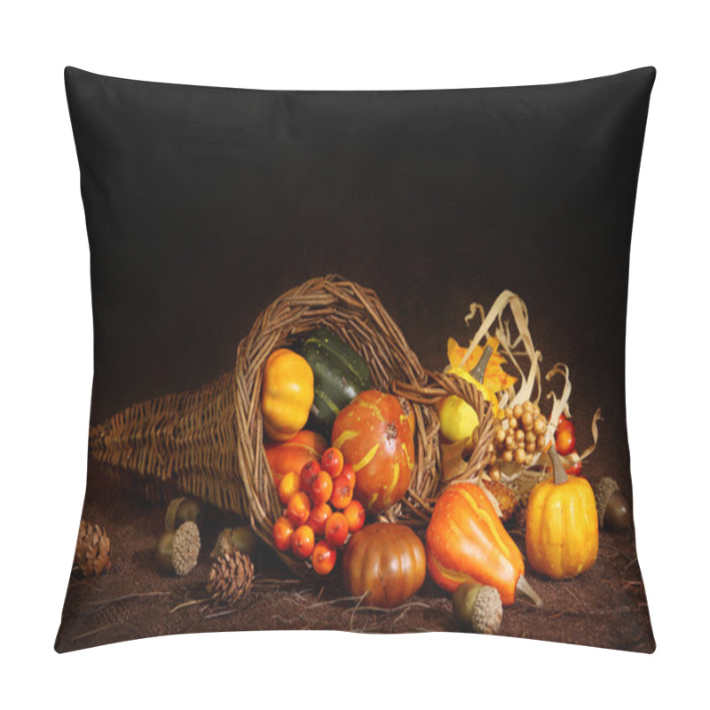 Personality  Cornucopia With Pumpkins Pillow Covers