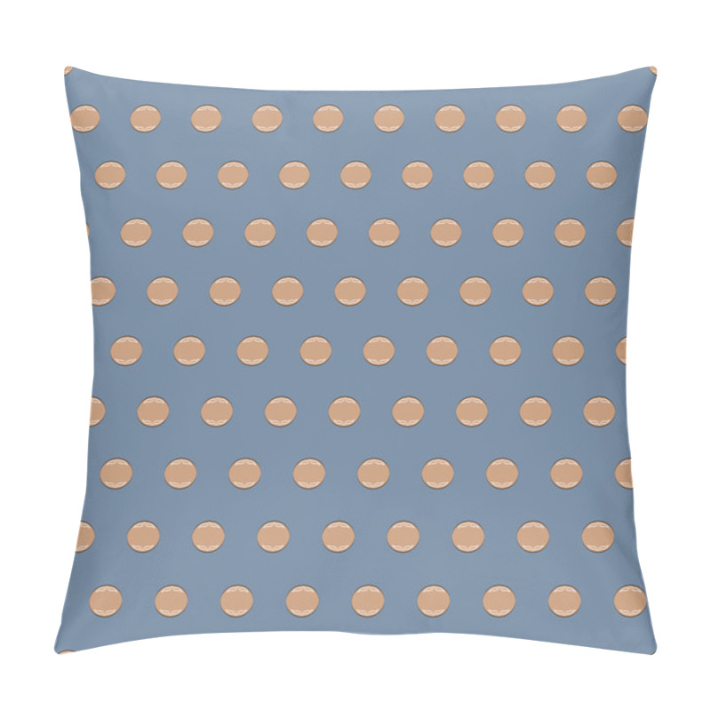 Personality  Retro Seamless Pattern With Polka Dots On Blue Background. Pillow Covers