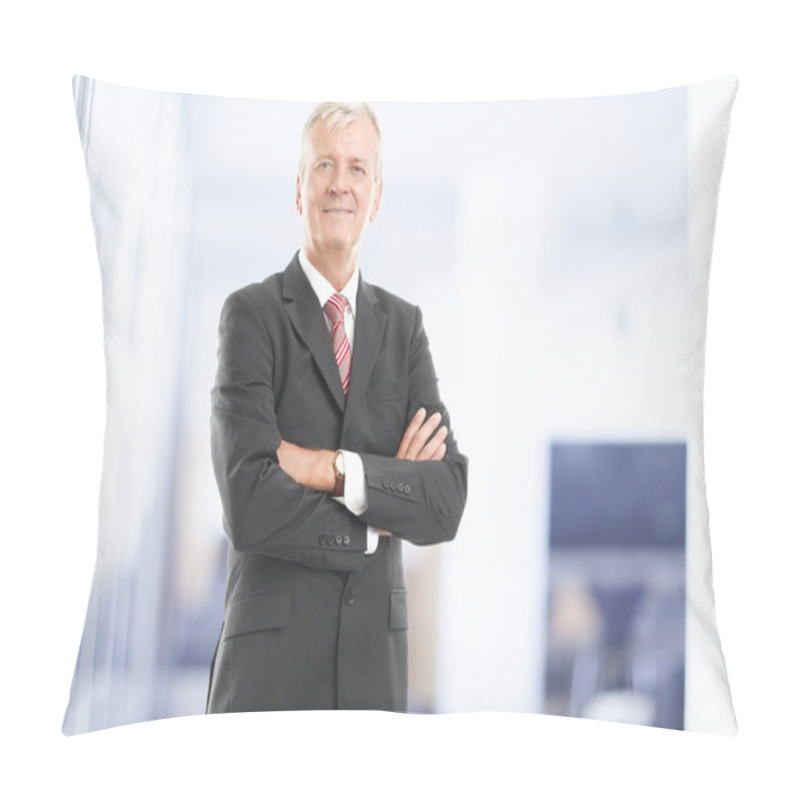 Personality  Senior Businessman Portrait Pillow Covers