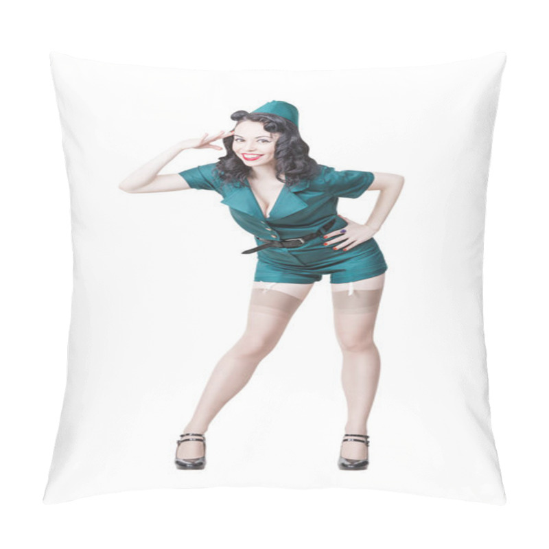 Personality  Military Pin-up Woman Pillow Covers