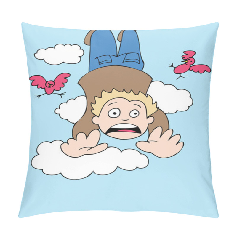 Personality  Man Falling Down Pillow Covers