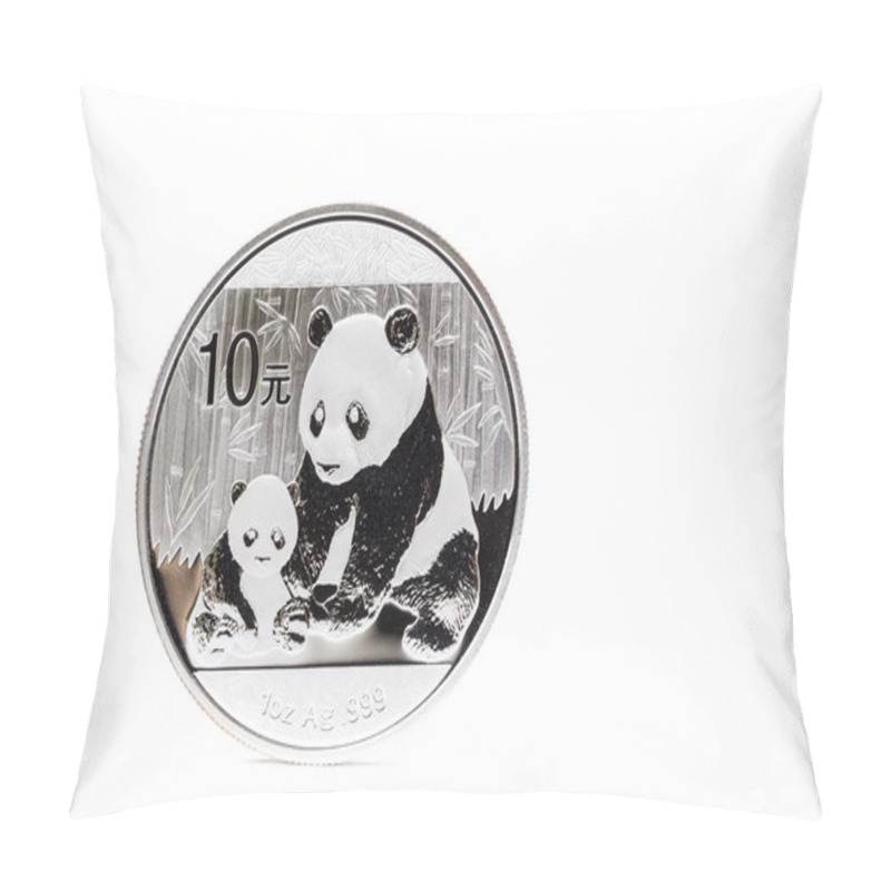 Personality  Silver Coin With Mother And Child Panda Pillow Covers