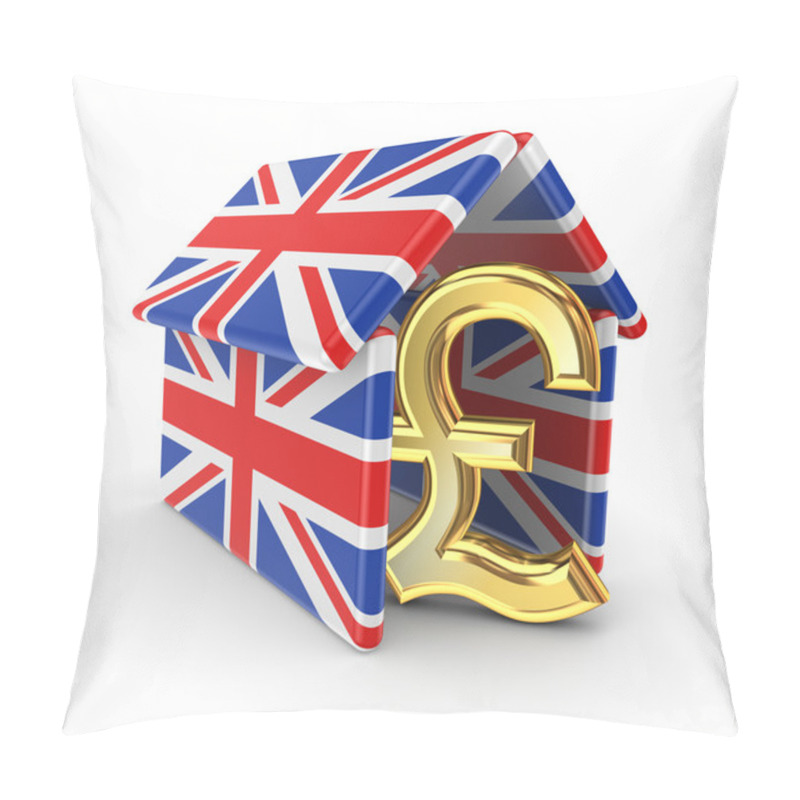 Personality  Pound Sterling Under British Flags. Pillow Covers