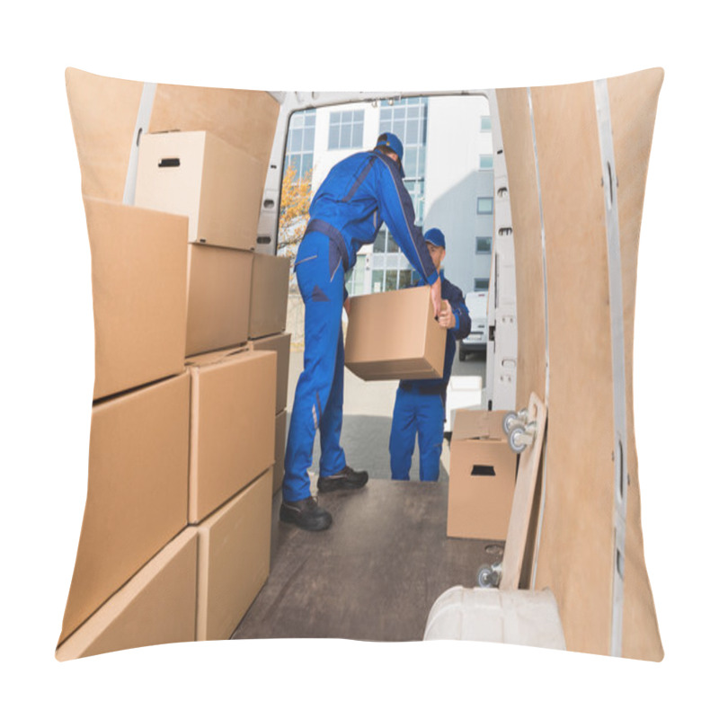 Personality  Delivery Men Loading Cardboard Boxes Pillow Covers