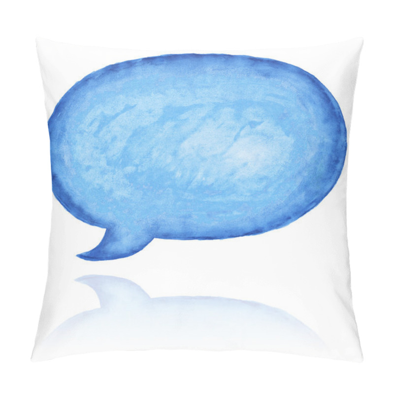 Personality  Blue Aquarelle Empty Speech Bubble Dialog Pillow Covers