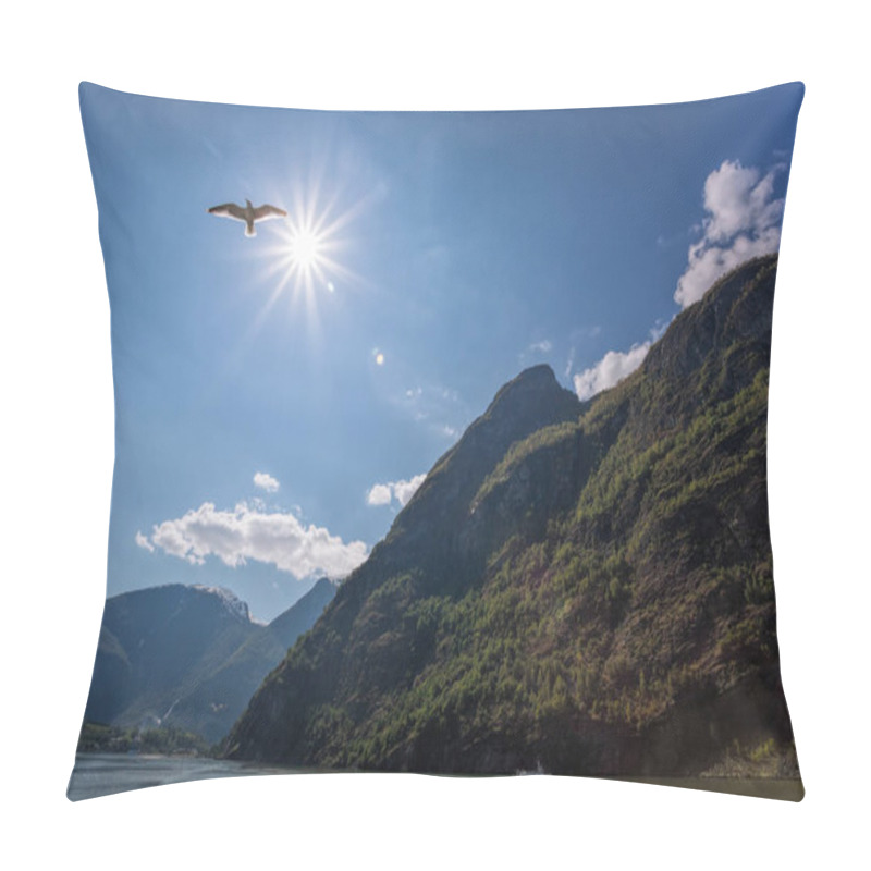 Personality  Norway With Fjord Near The Flam During Spring Pillow Covers