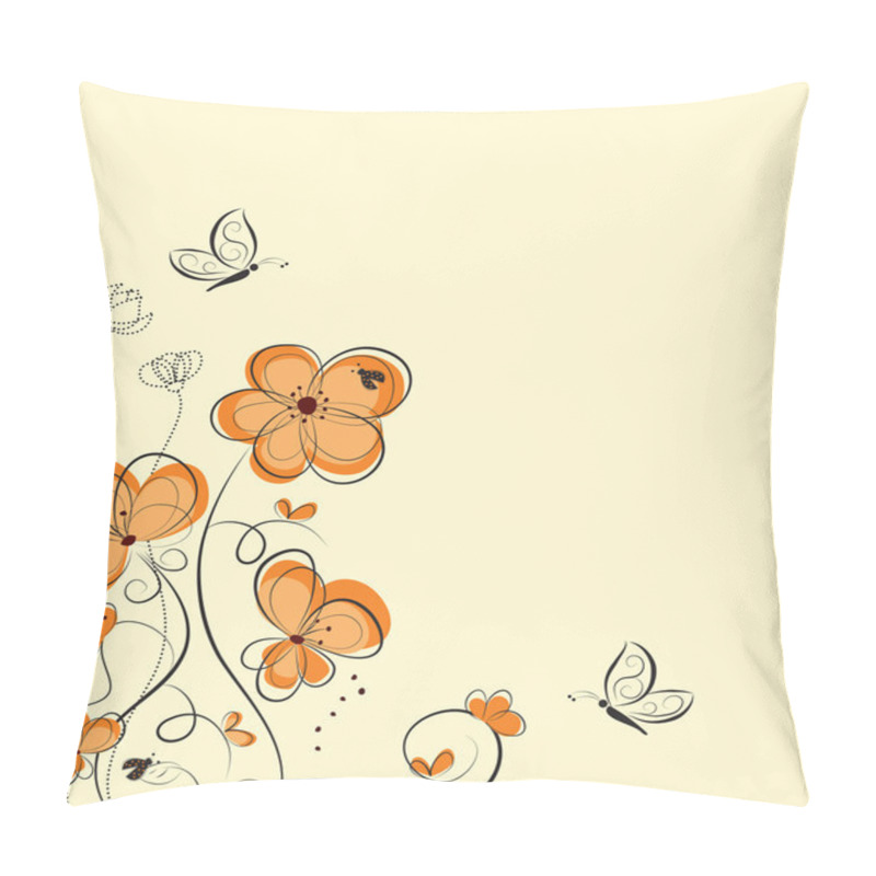 Personality  Retro Floral Background Pillow Covers