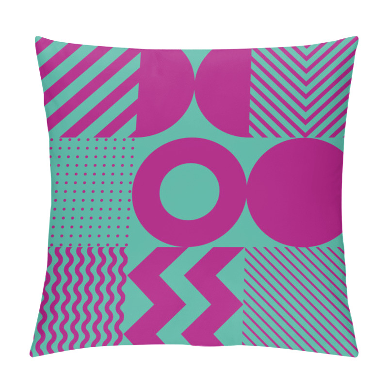 Personality  Minimalistic Geometric Seamless Pattern In Scandinavian Style. Abstract Vector Background With Simple Shapes And Textures. EPS 10 Pillow Covers