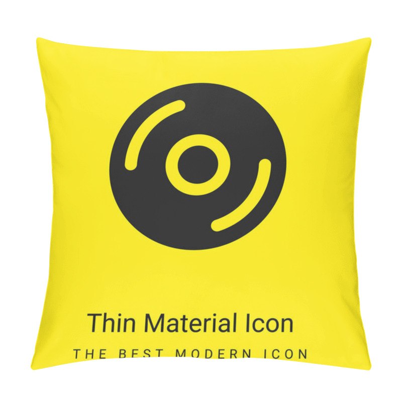 Personality  Big CD Minimal Bright Yellow Material Icon Pillow Covers