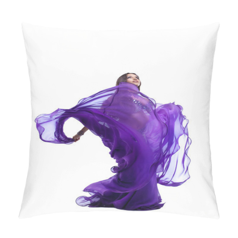 Personality  Arabia Dancer Posing With Flying Fabric Pillow Covers