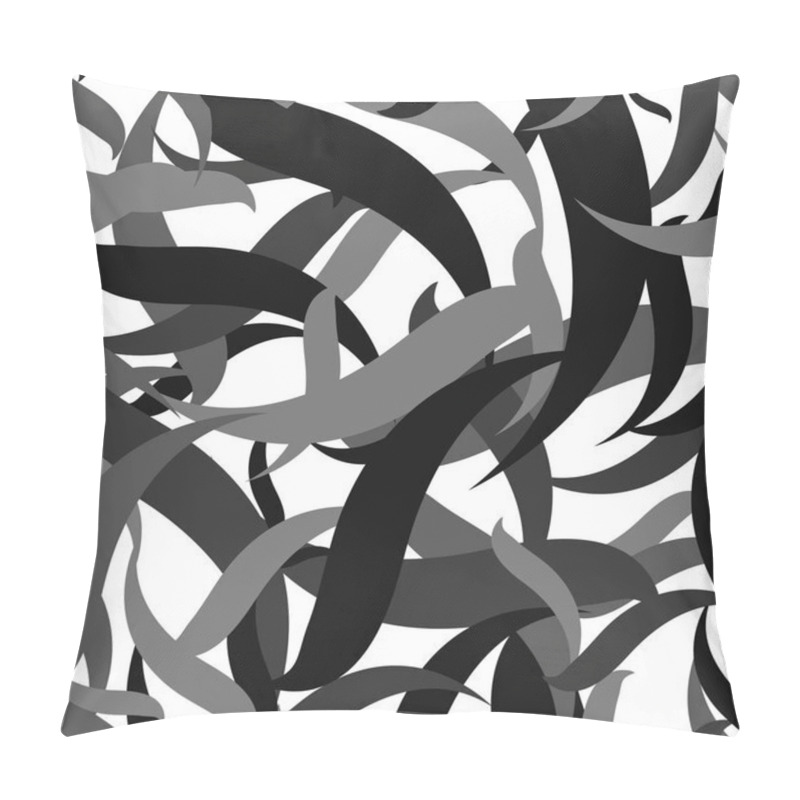 Personality  Abstract Geometric Pattern With Wavy Lines. Interlacing Rounded Stripes Stylish Design. Seamless Vector Background. Pillow Covers