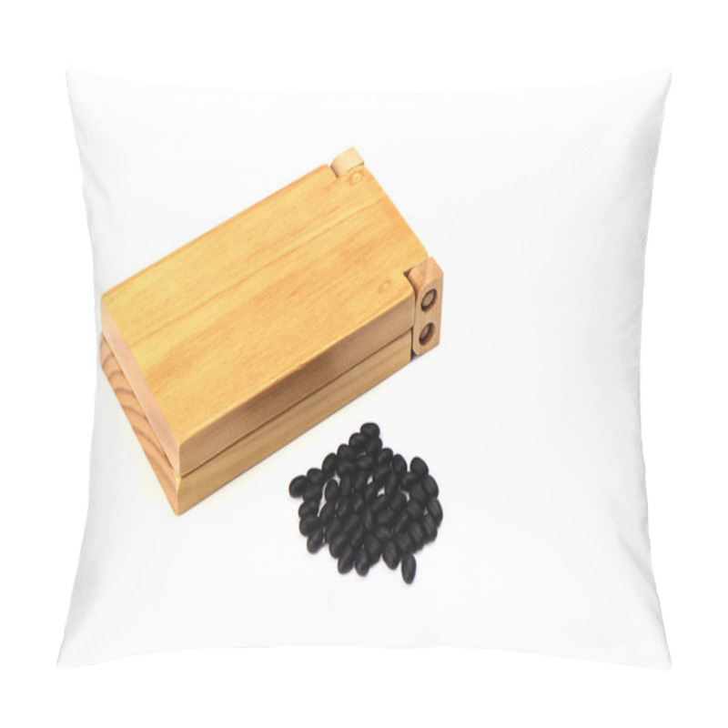 Personality  Stones And A Wooden Folding Board For The Game Of Mancala. Pillow Covers