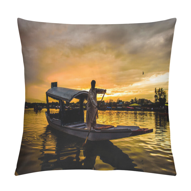 Personality  The Silhouette Of Boat Pillow Covers