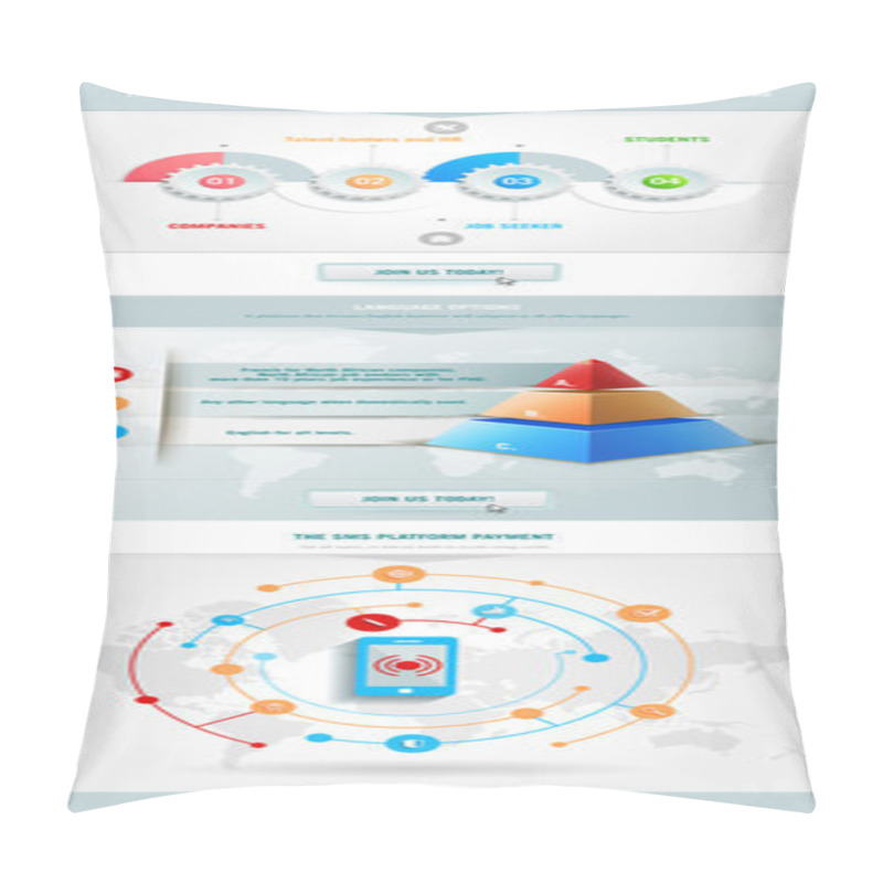 Personality  Infographics Element With  Pyramid Pillow Covers