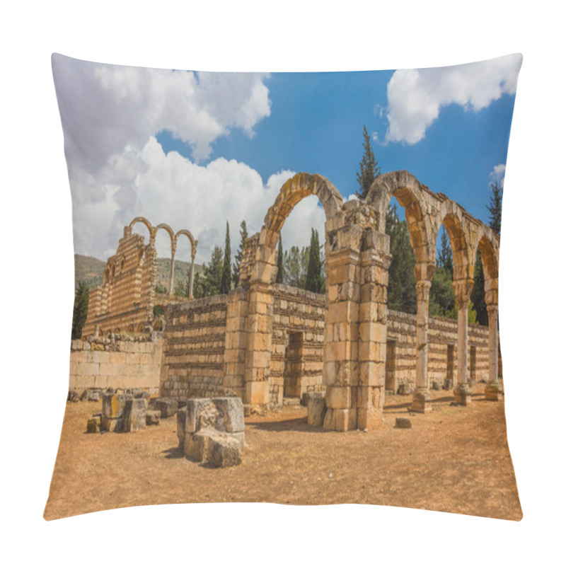 Personality  Ruins Of The Umayyad Aanjar Anjar Beeka Lebanon Pillow Covers