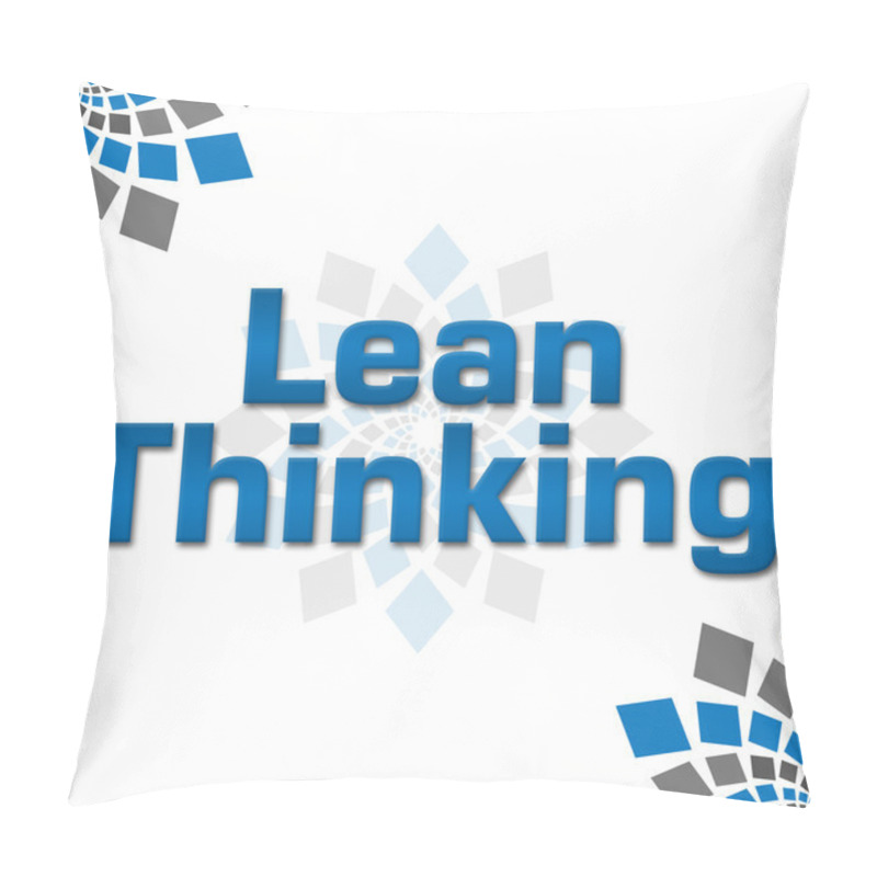 Personality  Lean Thinking Blue Grey Squares Elements Square Pillow Covers