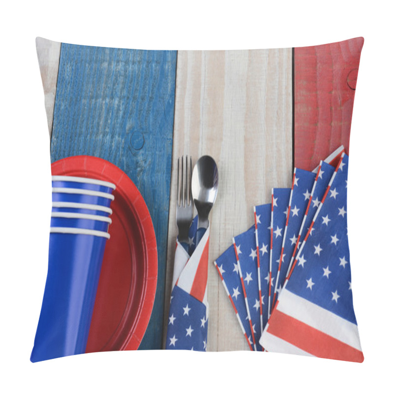 Personality  Fourth Of July Picnic Table Setting Pillow Covers