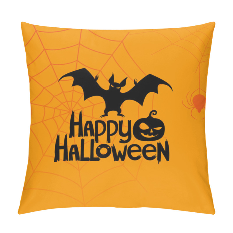 Personality  Vector Banner. Happy Halloween. Pillow Covers