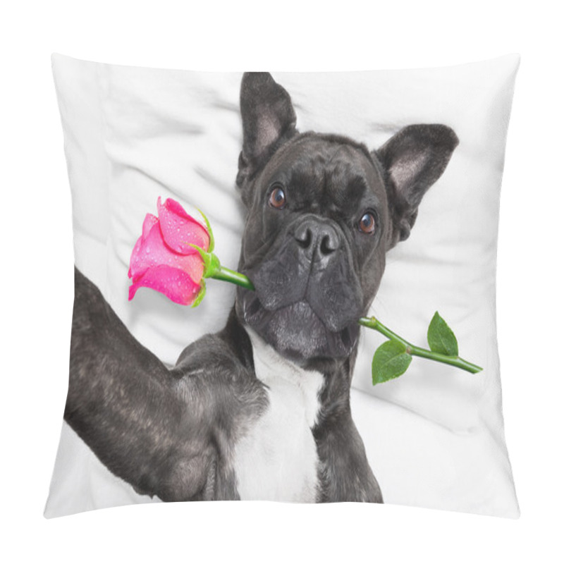 Personality  Valentines Day Dog Selfie Pillow Covers