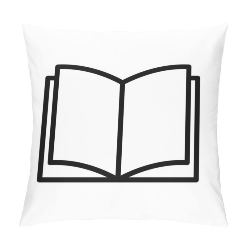 Personality  Book Icon Linear Logo Mark Set Collection In Black And White For Web Pillow Covers