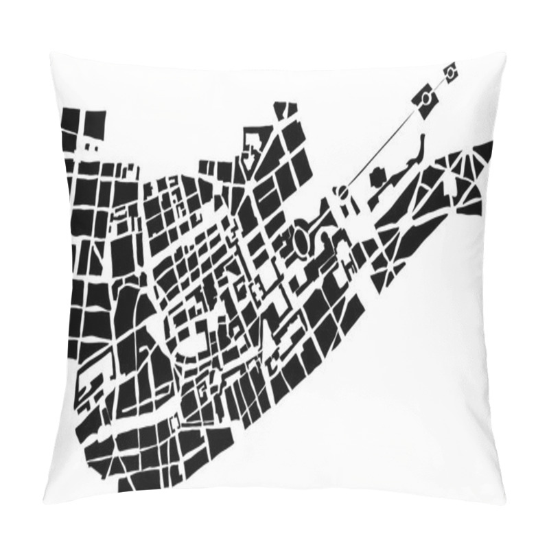 Personality  City Map Pillow Covers