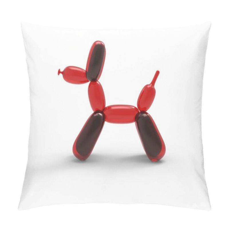 Personality  3D Rendering Of A Balloon Dog Isolated In White Studio Background. Pillow Covers