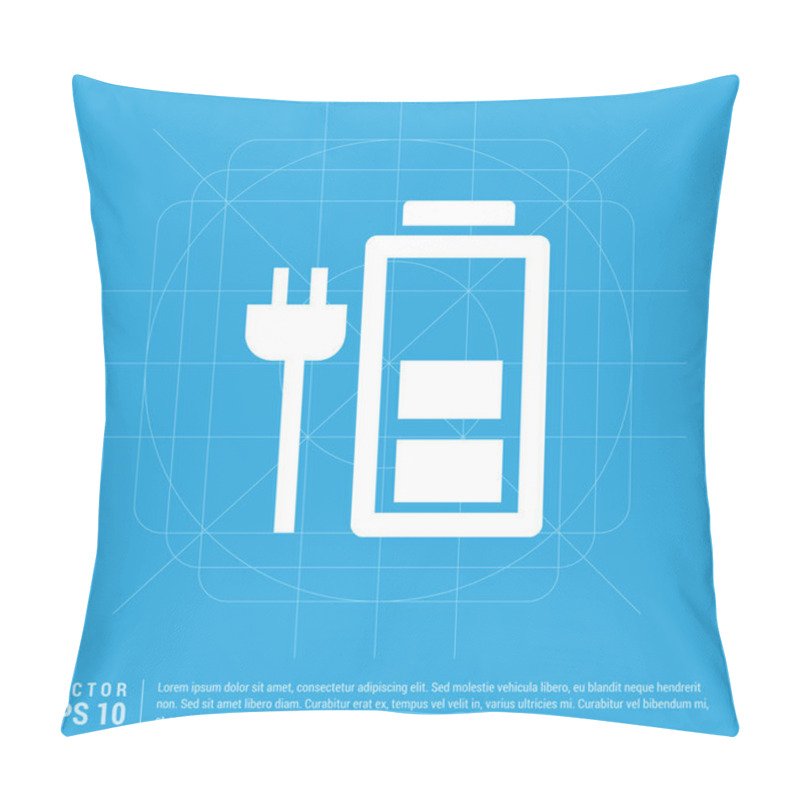 Personality  Charging Battery Icon Pillow Covers