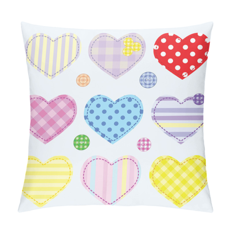 Personality  Set Hearts And Buttons Pillow Covers