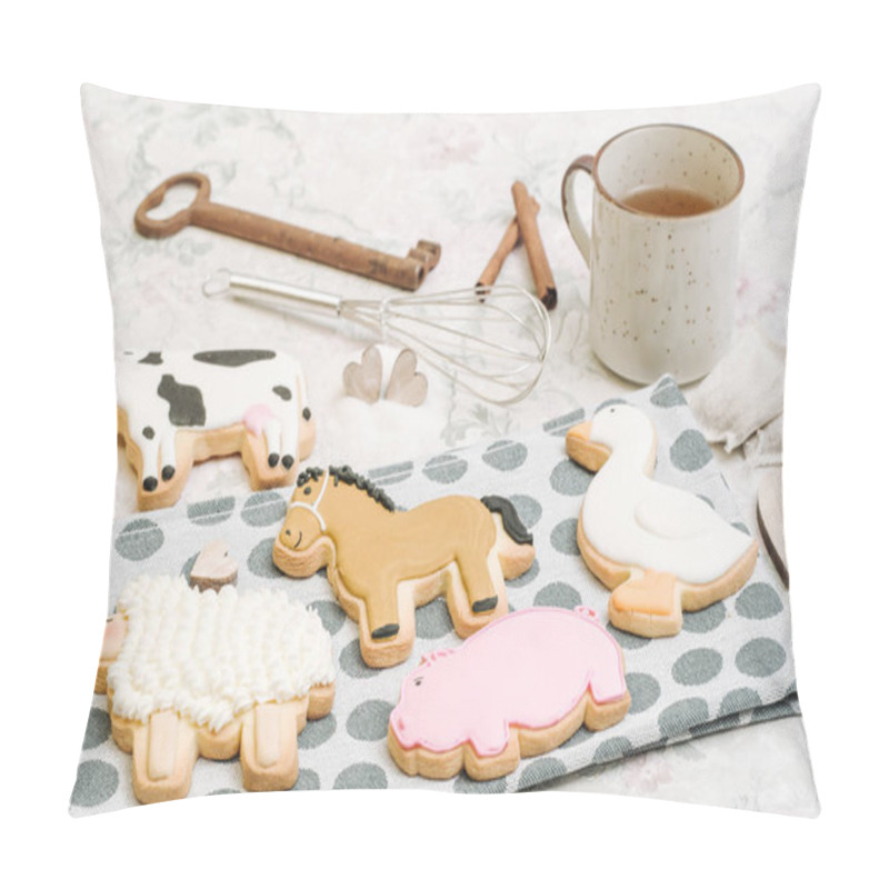 Personality  Cute Hand Made Cookies In A Shape Of Animals Pillow Covers