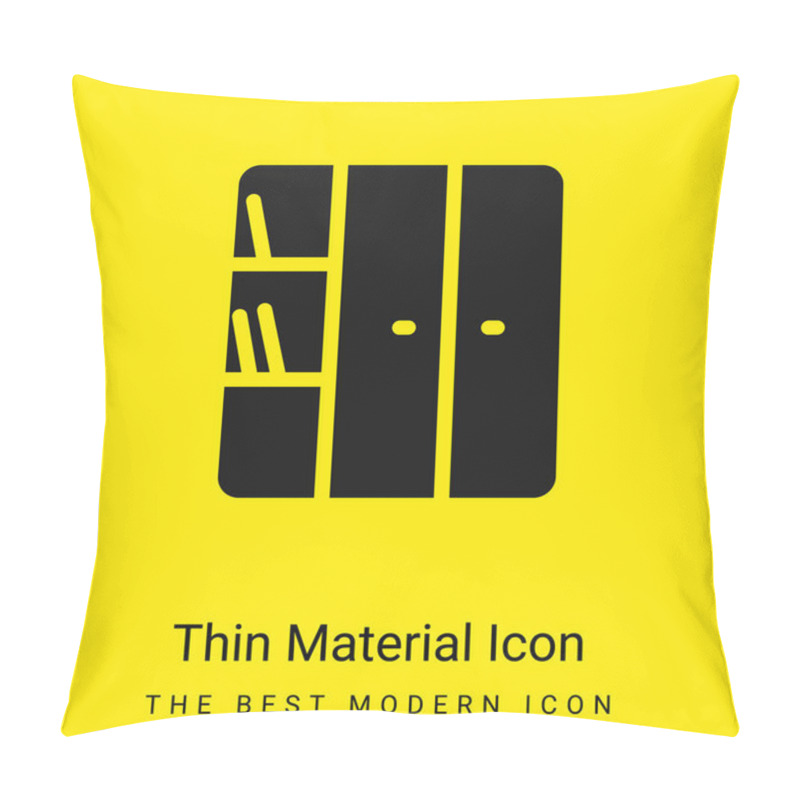 Personality  Bookcase Minimal Bright Yellow Material Icon Pillow Covers